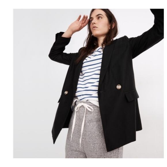 Madewell Plus Drapeweave Caldwell Double-Breasted Blazer Size 1X - Picture 1 of 11